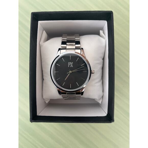 PX Dakota Men’s Stainless Steel Watch – Silver Link Bracelet – NWT Classic Style - Picture 4 of 6